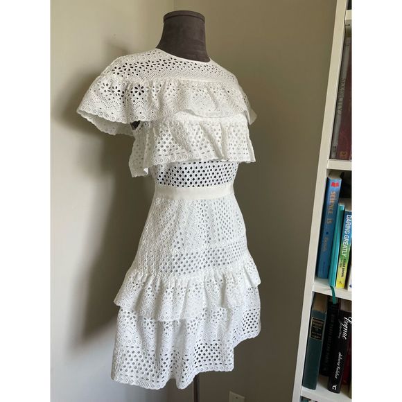 Self-Portrait Dresses & Skirts - Self-Portrait White Eyelet Dress